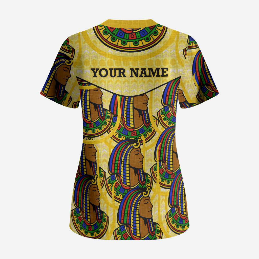 Personalized Daughters Of Isis Scrub Top Ancient Egyptian Goddess Pharaoh