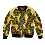 Personalized Daughters Of Isis Sleeve Zip Bomber Jacket Ancient Egyptian Goddess Pharaoh