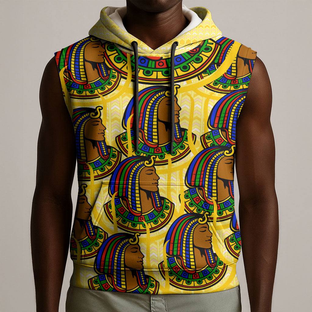 Personalized Daughters Of Isis Sleeveless Hoodie Ancient Egyptian Goddess Pharaoh