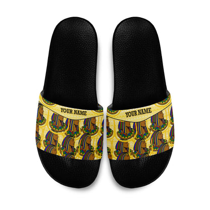Personalized Daughters Of Isis Slide Sandals Ancient Egyptian Goddess Pharaoh