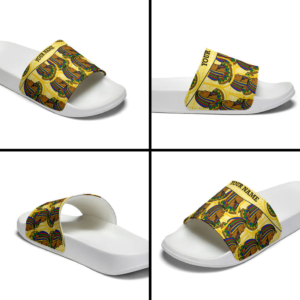 Personalized Daughters Of Isis Slide Sandals Ancient Egyptian Goddess Pharaoh