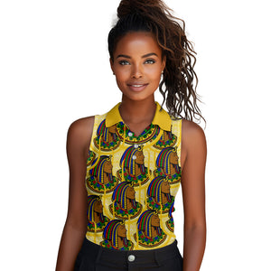 Personalized Daughters Of Isis Women Sleeveless Polo Shirt Ancient Egyptian Goddess Pharaoh