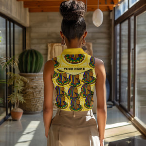 Personalized Daughters Of Isis Women Sleeveless Polo Shirt Ancient Egyptian Goddess Pharaoh