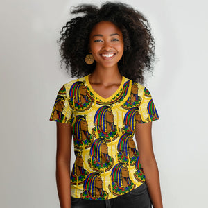 Personalized Daughters Of Isis Women V-Neck T-Shirt Ancient Egyptian Goddess Pharaoh