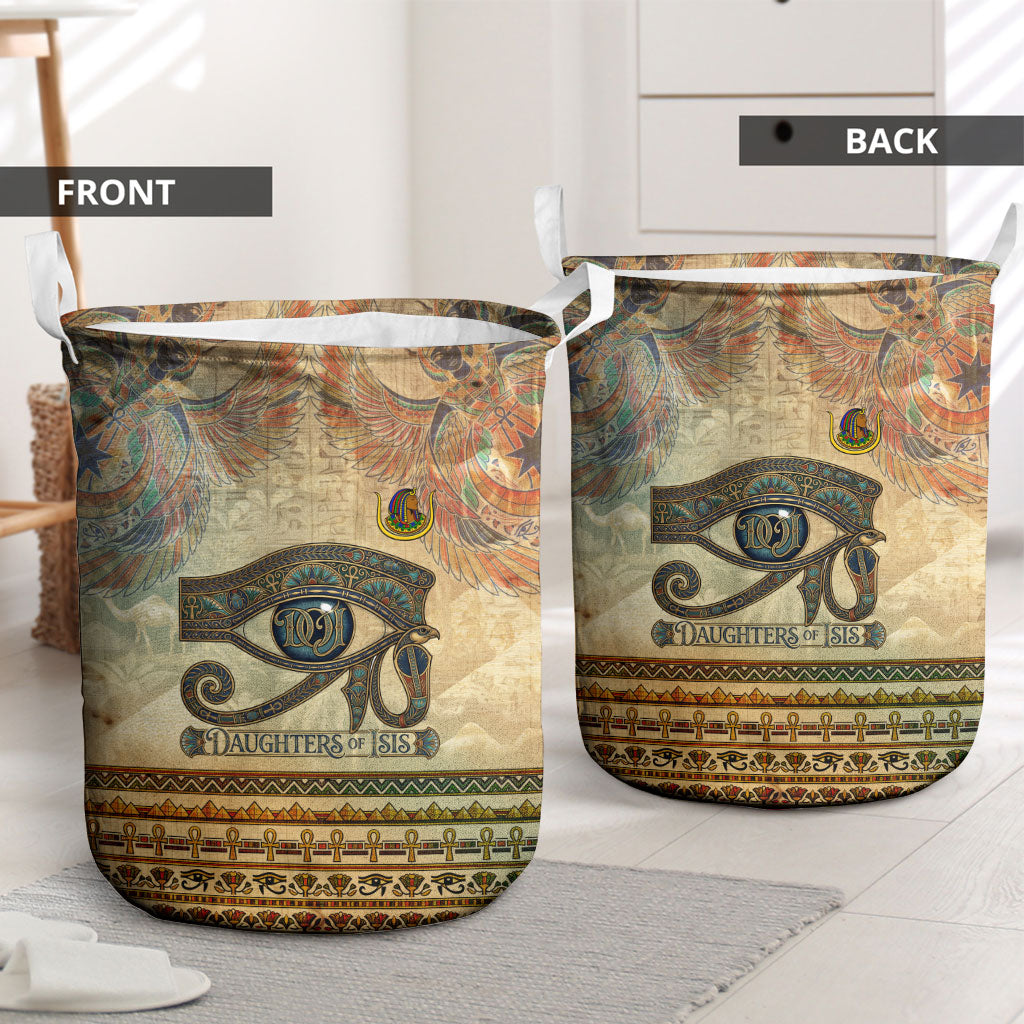 Daughters Of Isis Laundry Basket Eye Of Horus Ancient Egyptian Goddess - Vintage Parchment Art