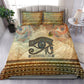 Daughters Of Isis Bedding Set Eye Of Horus Ancient Egyptian Goddess - Vintage Parchment Art