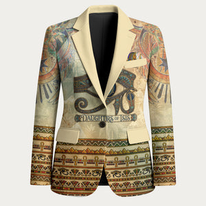 Daughters Of Isis Blazer Eye Of Horus Ancient Egyptian Goddess - Vintage Parchment Art