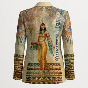 Daughters Of Isis Blazer Eye Of Horus Ancient Egyptian Goddess - Vintage Parchment Art
