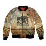 Daughters Of Isis Bomber Jacket Eye Of Horus Ancient Egyptian Goddess - Vintage Parchment Art