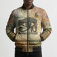 Daughters Of Isis Bomber Puffer Jacket Eye Of Horus Ancient Egyptian Goddess - Vintage Parchment Art