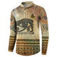 Daughters Of Isis Button Sweatshirt Eye Of Horus Ancient Egyptian Goddess - Vintage Parchment Art