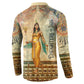 Daughters Of Isis Button Sweatshirt Eye Of Horus Ancient Egyptian Goddess - Vintage Parchment Art