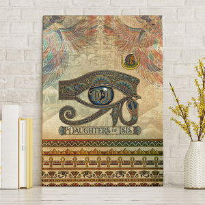 Daughters Of Isis Canvas Wall Art Eye Of Horus Ancient Egyptian Goddess - Vintage Parchment Art