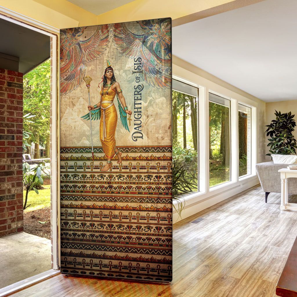 Daughters Of Isis Door Cover Eye Of Horus Ancient Egyptian Goddess - Vintage Parchment Art