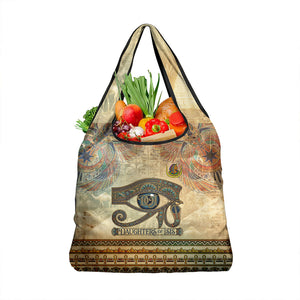 Daughters Of Isis Grocery Bag Eye Of Horus Ancient Egyptian Goddess - Vintage Parchment Art