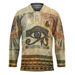 Daughters Of Isis Hockey Jersey Eye Of Horus Ancient Egyptian Goddess - Vintage Parchment Art