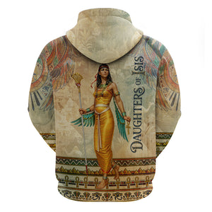 Daughters Of Isis Hoodie Eye Of Horus Ancient Egyptian Goddess - Vintage Parchment Art