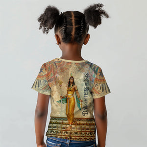 Daughters Of Isis Kid T shirt Eye Of Horus Ancient Egyptian Goddess - Vintage Parchment Art