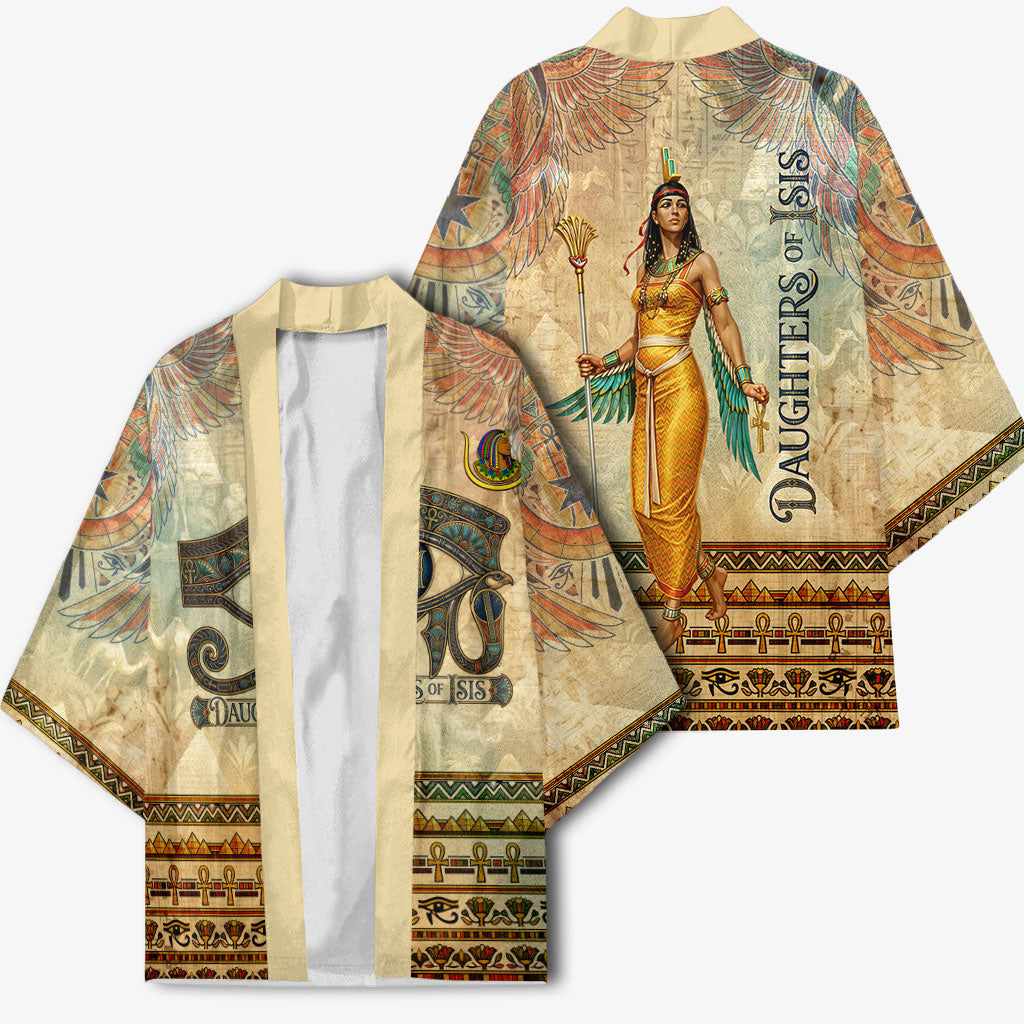 Daughters Of Isis Kimono Eye Of Horus Ancient Egyptian Goddess - Vintage Parchment Art