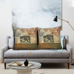 Daughters Of Isis Pillow Cover Eye Of Horus Ancient Egyptian Goddess - Vintage Parchment Art