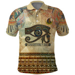 Daughters Of Isis Polo Shirt Eye Of Horus Ancient Egyptian Goddess - Vintage Parchment Art