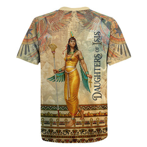 Daughters Of Isis Rugby Jersey Eye Of Horus Ancient Egyptian Goddess - Vintage Parchment Art