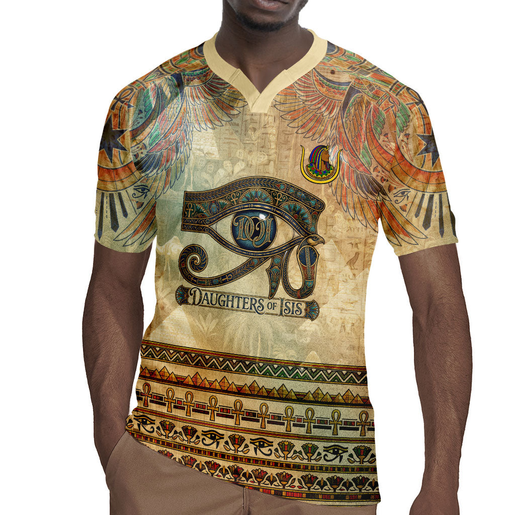 Daughters Of Isis Rugby Jersey Eye Of Horus Ancient Egyptian Goddess - Vintage Parchment Art
