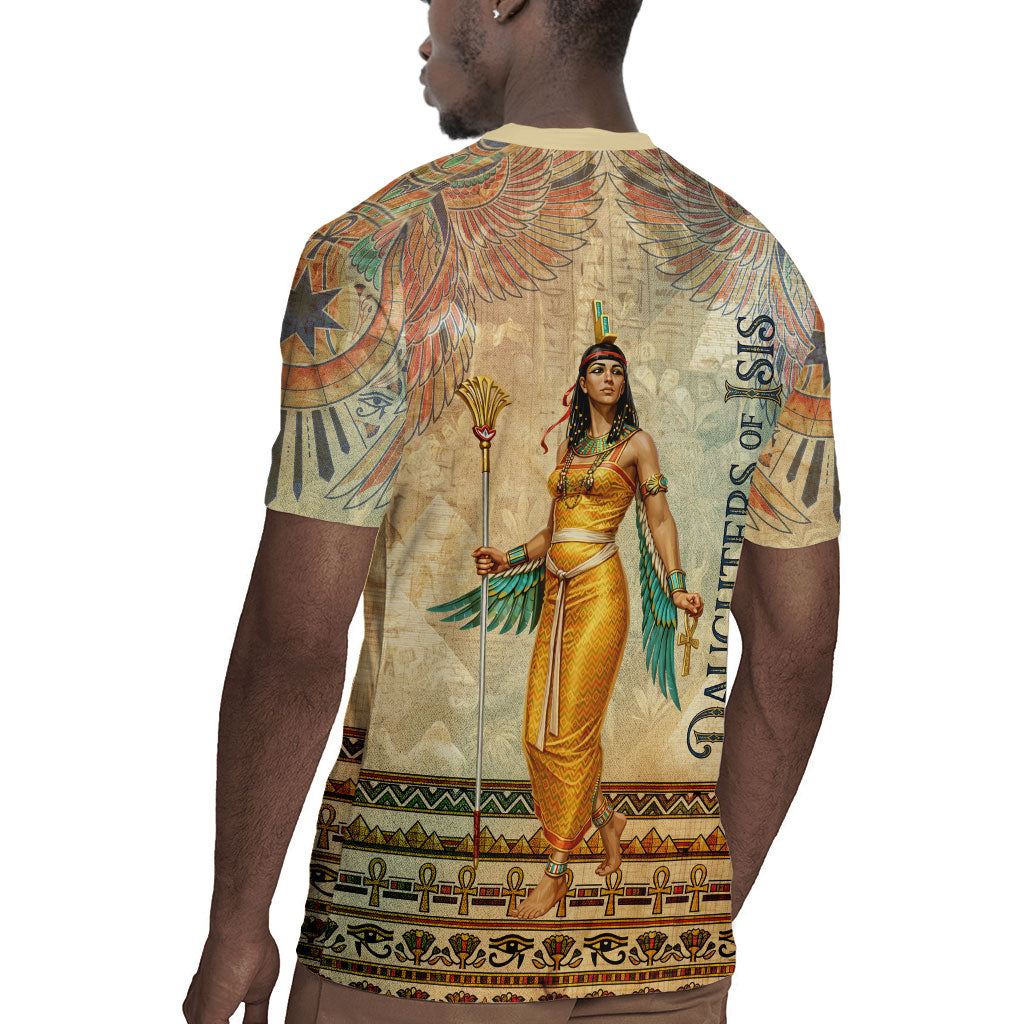 Daughters Of Isis Rugby Jersey Eye Of Horus Ancient Egyptian Goddess - Vintage Parchment Art