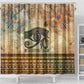 Daughters Of Isis Shower Curtain Eye Of Horus Ancient Egyptian Goddess - Vintage Parchment Art