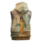 Daughters Of Isis Sleeveless Hoodie Eye Of Horus Ancient Egyptian Goddess - Vintage Parchment Art