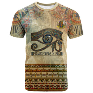 Daughters Of Isis T shirt Eye Of Horus Ancient Egyptian Goddess - Vintage Parchment Art