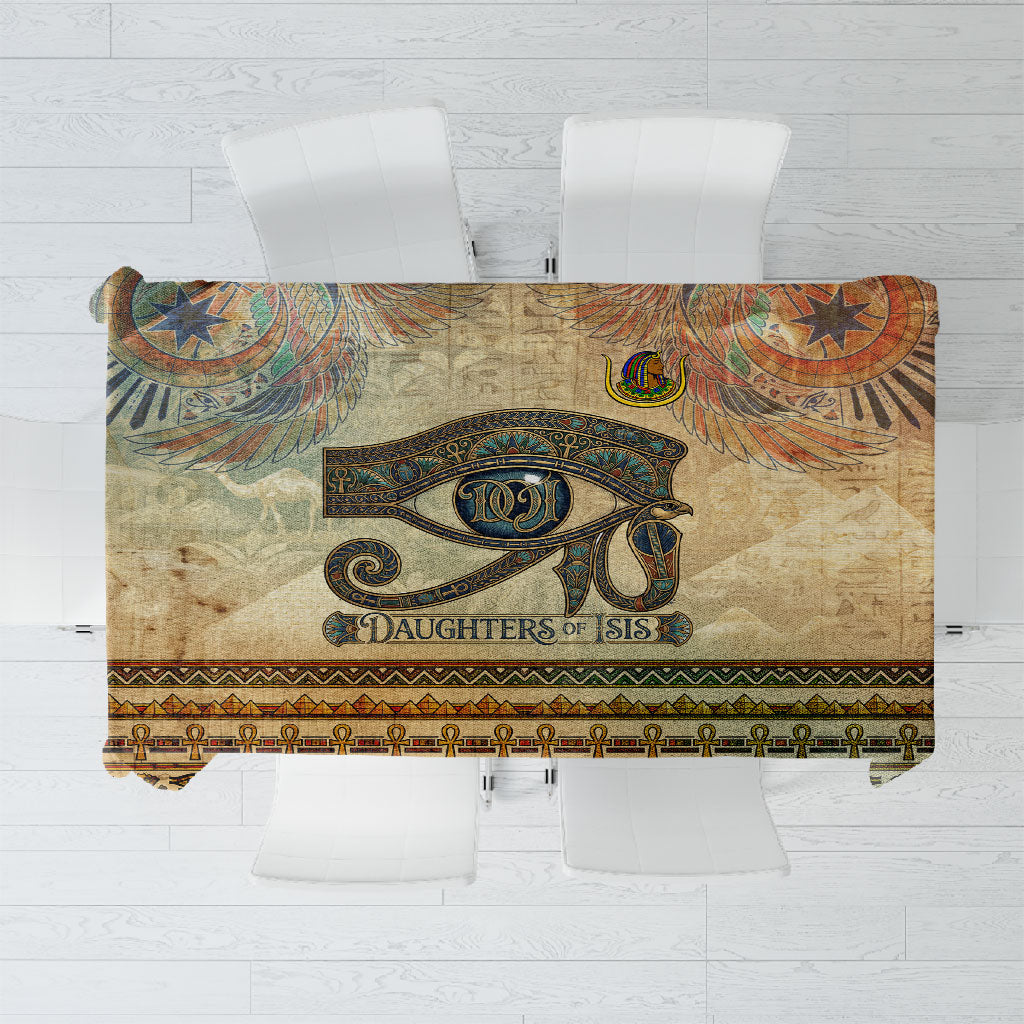 Daughters Of Isis Tablecloth Eye Of Horus Ancient Egyptian Goddess - Vintage Parchment Art