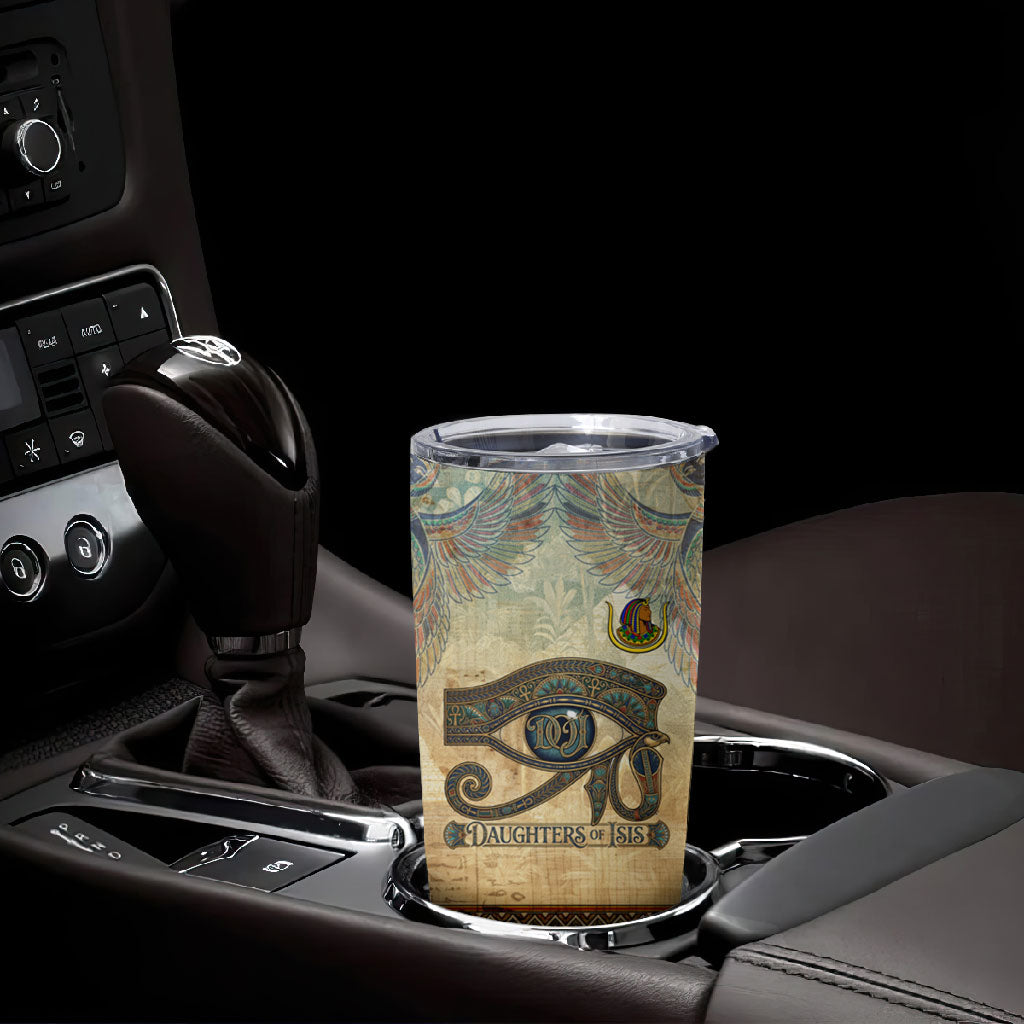 Daughters Of Isis Tumbler Cup Eye Of Horus Ancient Egyptian Goddess - Vintage Parchment Art