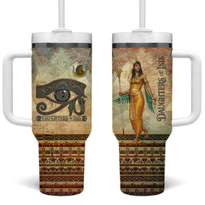Daughters Of Isis Tumbler With Handle Eye Of Horus Ancient Egyptian Goddess - Vintage Parchment Art