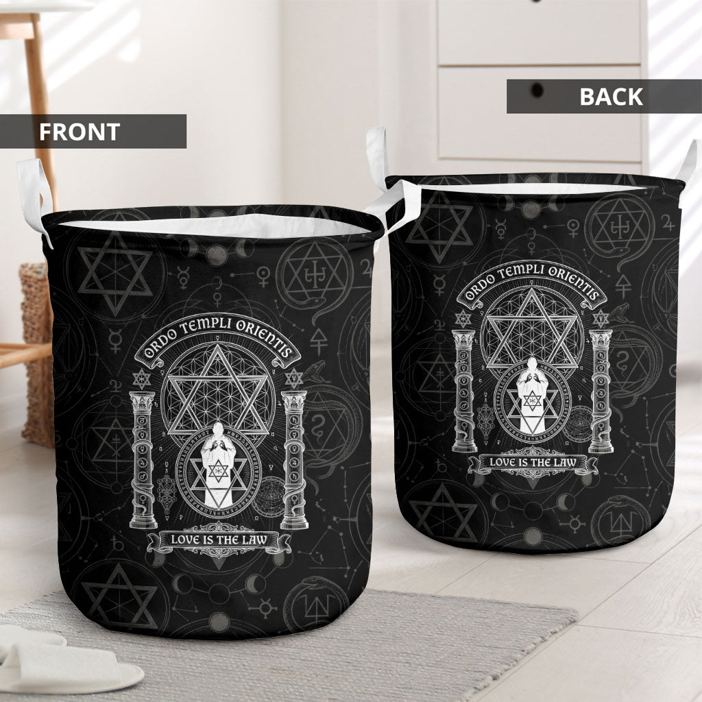 Ordo Templi Orientis Occult Symbolism Laundry Basket Esoteric Alchemy Sacred Geometry Black