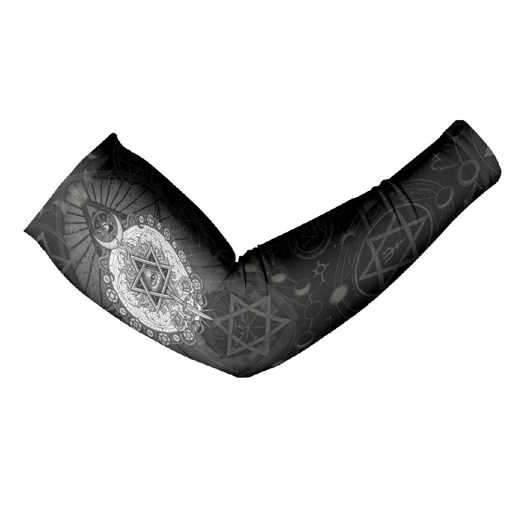 Ordo Templi Orientis Occult Symbolism Arm Sleeves Esoteric Alchemy Sacred Geometry Black