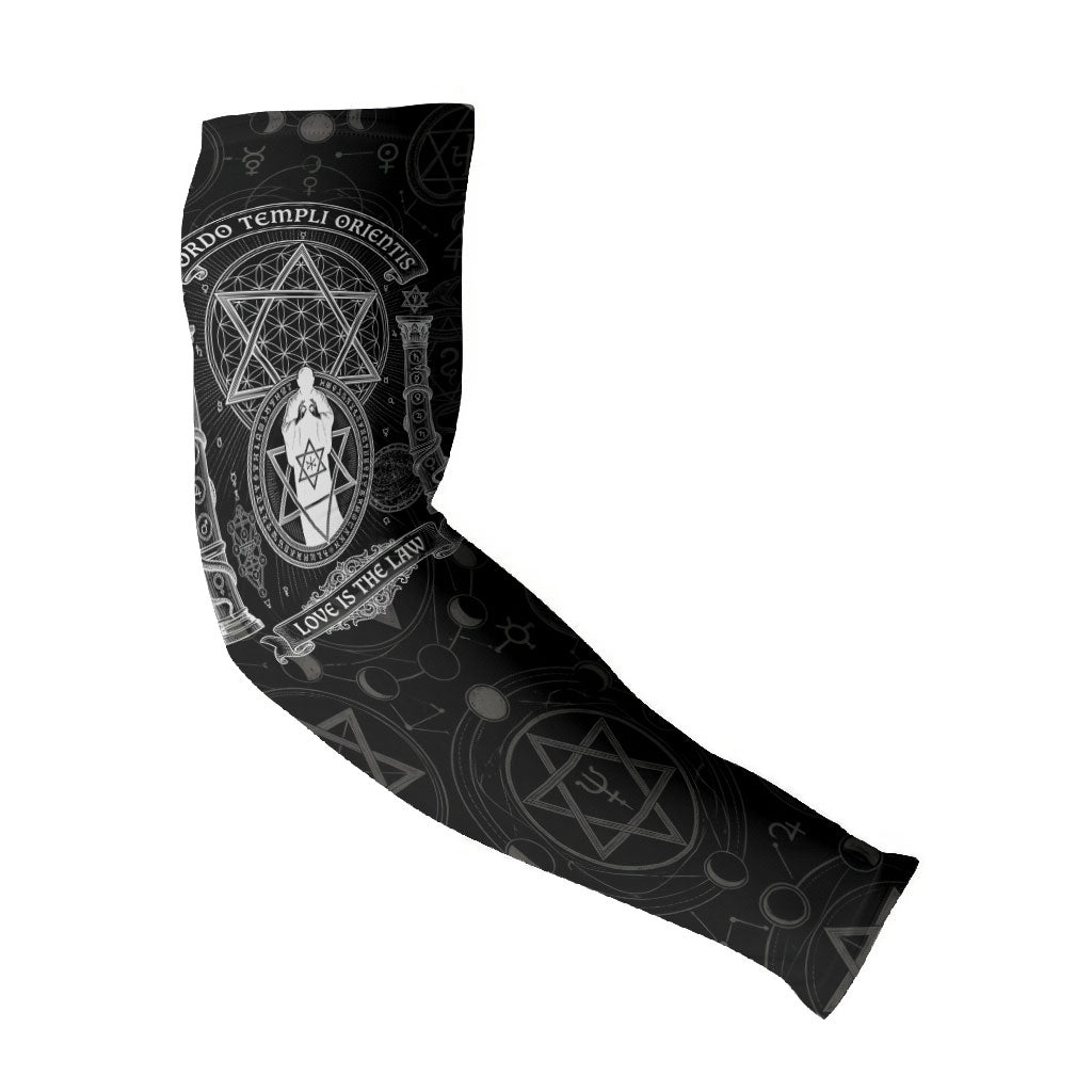 Ordo Templi Orientis Occult Symbolism Arm Sleeves Esoteric Alchemy Sacred Geometry Black