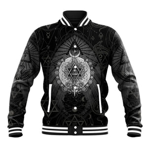 Ordo Templi Orientis Occult Symbolism Baseball Jacket Esoteric Alchemy Sacred Geometry Black