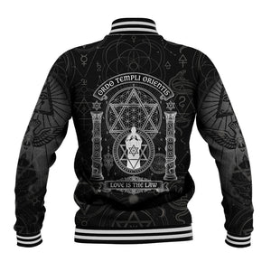 Ordo Templi Orientis Occult Symbolism Baseball Jacket Esoteric Alchemy Sacred Geometry Black