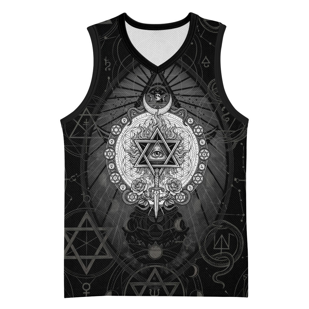 Ordo Templi Orientis Occult Symbolism Basketball Jersey Esoteric Alchemy Sacred Geometry Black