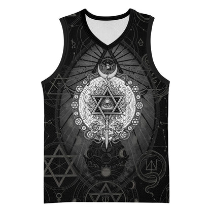 Ordo Templi Orientis Occult Symbolism Basketball Jersey Esoteric Alchemy Sacred Geometry Black