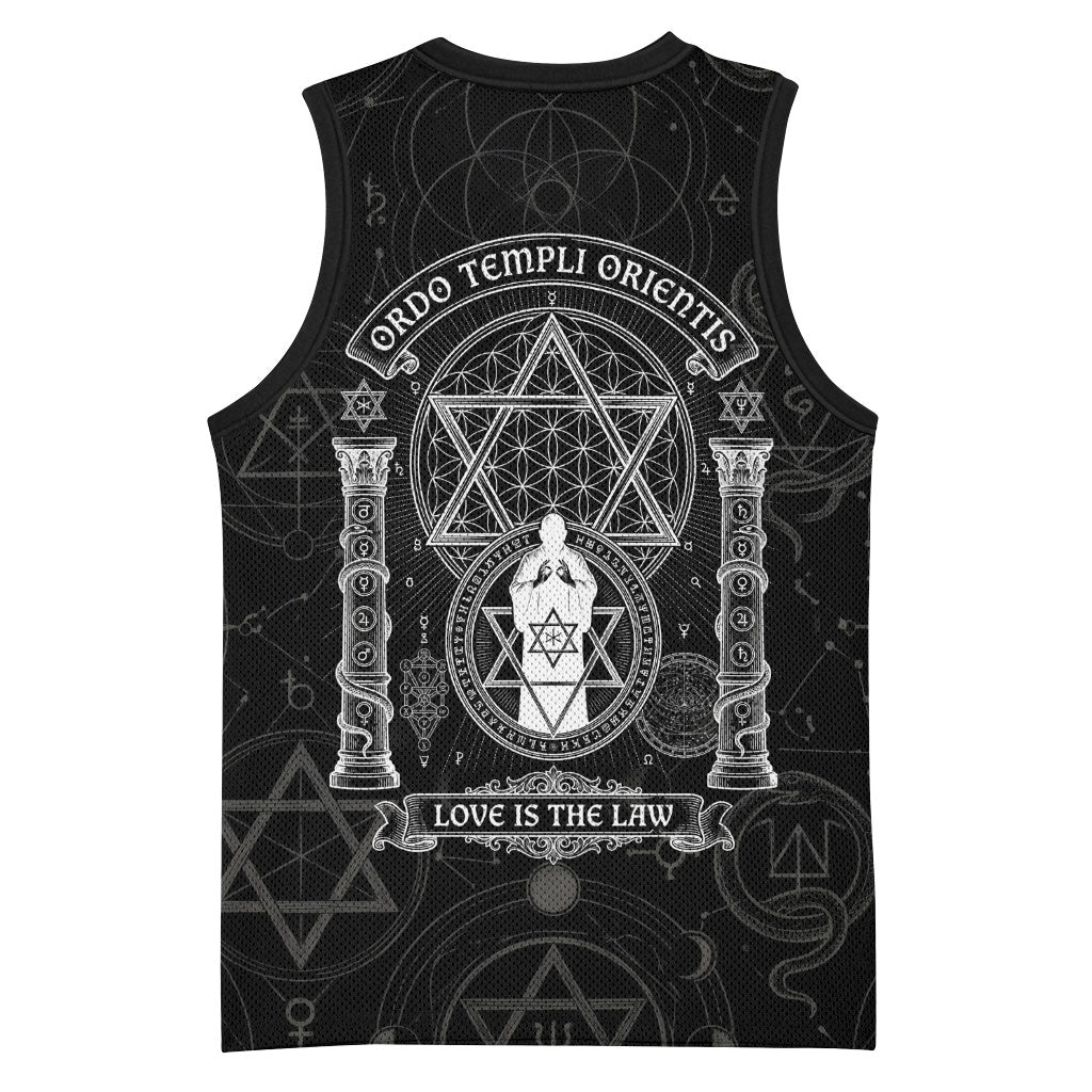 Ordo Templi Orientis Occult Symbolism Basketball Jersey Esoteric Alchemy Sacred Geometry Black