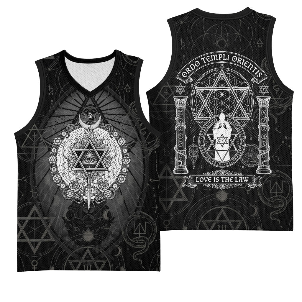 Ordo Templi Orientis Occult Symbolism Basketball Jersey Esoteric Alchemy Sacred Geometry Black