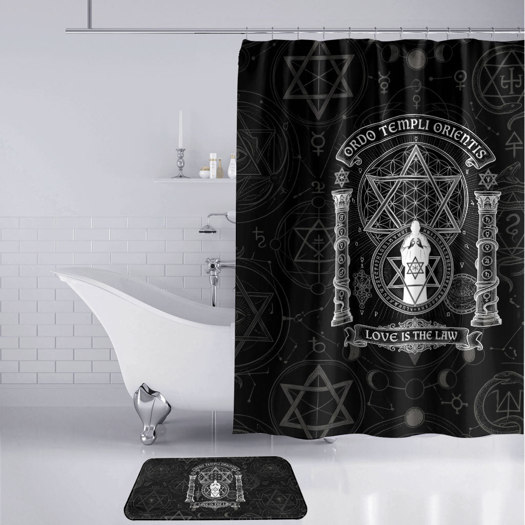 Ordo Templi Orientis Occult Symbolism Bathroom Set Esoteric Alchemy Sacred Geometry Black