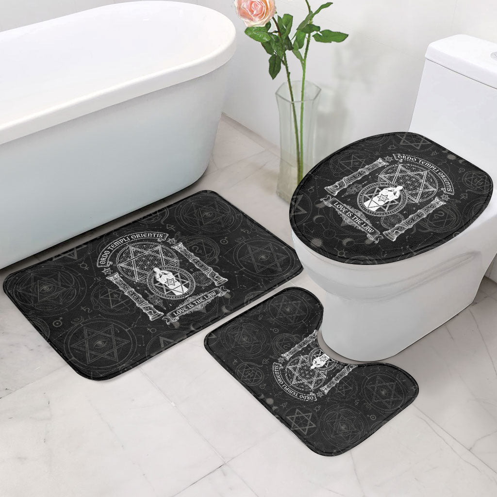 Ordo Templi Orientis Occult Symbolism Bathroom Set Esoteric Alchemy Sacred Geometry Black