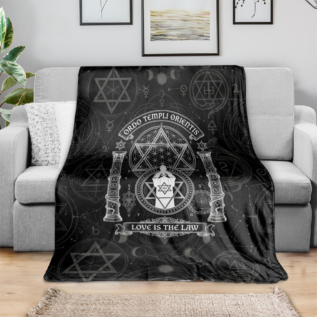 Ordo Templi Orientis Occult Symbolism Blanket Esoteric Alchemy Sacred Geometry Black