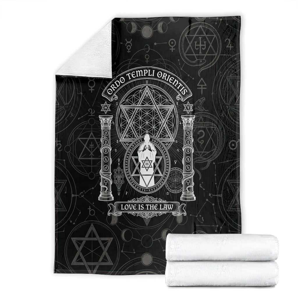 Ordo Templi Orientis Occult Symbolism Blanket Esoteric Alchemy Sacred Geometry Black
