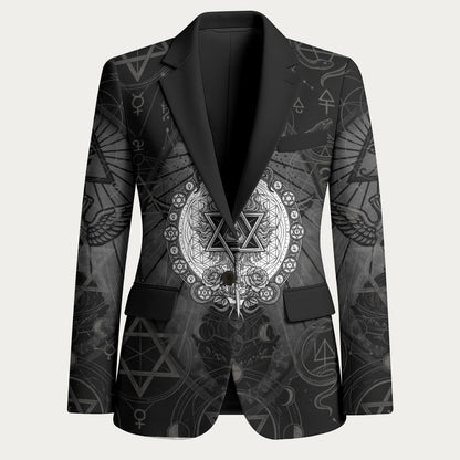 Ordo Templi Orientis Occult Symbolism Blazer Esoteric Alchemy Sacred Geometry Black
