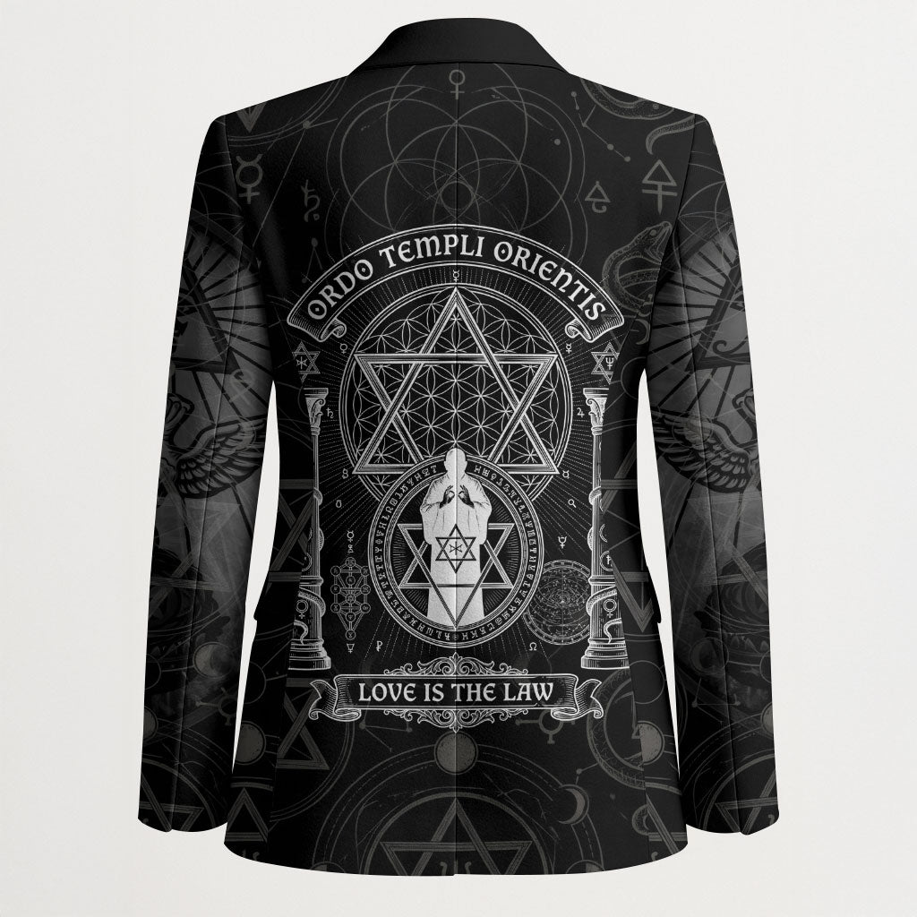 Ordo Templi Orientis Occult Symbolism Blazer Esoteric Alchemy Sacred Geometry Black