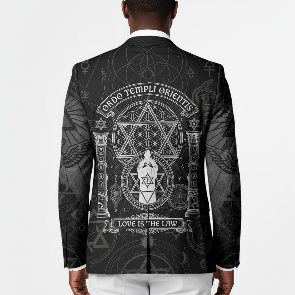 Ordo Templi Orientis Occult Symbolism Blazer Esoteric Alchemy Sacred Geometry Black